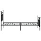 vidaXL Giroletto con Testiera e Pediera Metallo Nero 80x200 cm vidaXL Giroletto con Testiera e Pediera Metallo Nero 80x200 cm