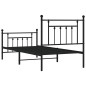 vidaXL Giroletto con Testiera e Pediera Metallo Nero 80x200 cm vidaXL Giroletto con Testiera e Pediera Metallo Nero 80x200 cm