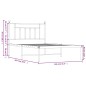 vidaXL Giroletto con Testiera Metallo Bianco 100x200 cm vidaXL Giroletto con Testiera Metallo Bianco 100x200 cm