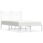 vidaXL Giroletto con Testiera Metallo Bianco 135x190 cm vidaXL Giroletto con Testiera Metallo Bianco 135x190 cm