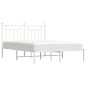 vidaXL Giroletto con Testiera Metallo Bianco 140x200 cm vidaXL Giroletto con Testiera Metallo Bianco 140x200 cm