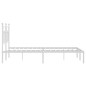 vidaXL Giroletto con Testiera Metallo Bianco 140x200 cm vidaXL Giroletto con Testiera Metallo Bianco 140x200 cm