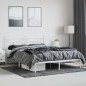 vidaXL Giroletto con Testiera Metallo Bianco 183x213 cm vidaXL Giroletto con Testiera Metallo Bianco 183x213 cm