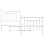 vidaXL Giroletto con Testiera e Pediera Metallo Bianco 80x200 cm vidaXL Giroletto con Testiera e Pediera Metallo Bianco 80x200 cm