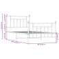 vidaXL Giroletto con Testiera e Pediera Metallo Bianco 80x200 cm vidaXL Giroletto con Testiera e Pediera Metallo Bianco 80x200 cm
