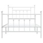 vidaXL Giroletto con Testiera e Pediera Metallo Bianco 100x190 cm vidaXL Giroletto con Testiera e Pediera Metallo Bianco 100x190 cm