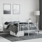 vidaXL Giroletto con Testiera e Pediera Metallo Bianco 120x190 cm vidaXL Giroletto con Testiera e Pediera Metallo Bianco 120x190 cm