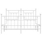 vidaXL Giroletto con Testiera e Pediera Metallo Bianco 150x200 cm vidaXL Giroletto con Testiera e Pediera Metallo Bianco 150x200 cm