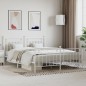 vidaXL Giroletto con Testiera e Pediera Metallo Bianco 180x200 cm vidaXL Giroletto con Testiera e Pediera Metallo Bianco 180x200 cm