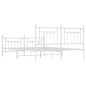 vidaXL Giroletto con Testiera e Pediera Metallo Bianco 180x200 cm vidaXL Giroletto con Testiera e Pediera Metallo Bianco 180x200 cm