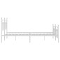 vidaXL Giroletto con Testiera e Pediera Metallo Bianco 183x213 cm