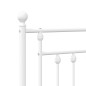 vidaXL Testiera in Metallo Bianco 107 cm