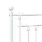 vidaXL Testiera in Metallo Bianco 120 cm
