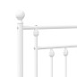 vidaXL Testiera in Metallo Bianco 135 cm