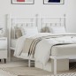 vidaXL Testiera in Metallo Bianco 140 cm vidaXL Testiera in Metallo Bianco 140 cm