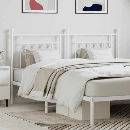 vidaXL Testiera in Metallo Bianco 160 cm