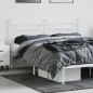 vidaXL Testiera in Metallo Bianco 160 cm