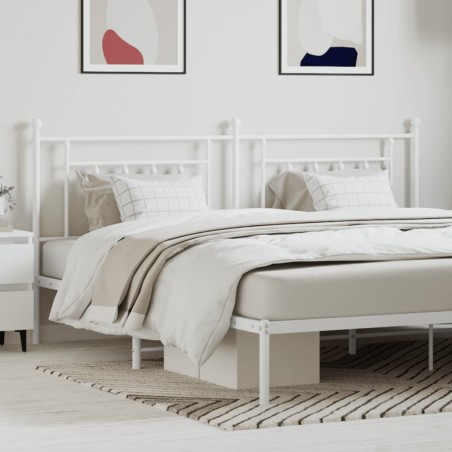 vidaXL Testiera in Metallo Bianco 200 cm