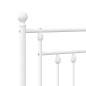 vidaXL Testiera in Metallo Bianco 200 cm vidaXL Testiera in Metallo Bianco 200 cm