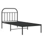 vidaXL Giroletto con Testiera in Metallo Nero 90x190 cm vidaXL Giroletto con Testiera in Metallo Nero 90x190 cm