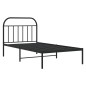 vidaXL Giroletto con Testiera in Metallo Nero 100x190 cm vidaXL Giroletto con Testiera in Metallo Nero 100x190 cm