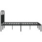 vidaXL Giroletto con Testiera in Metallo Nero 140x190 cm vidaXL Giroletto con Testiera in Metallo Nero 140x190 cm