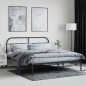 vidaXL Giroletto con Testiera in Metallo Nero 183x213 cm vidaXL Giroletto con Testiera in Metallo Nero 183x213 cm