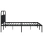 vidaXL Giroletto con Testiera in Metallo Nero 200x200 cm vidaXL Giroletto con Testiera in Metallo Nero 200x200 cm