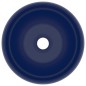 Lavandino Lusso Rotondo Blu Scuro Opaco 40x15 cm in Ceramica