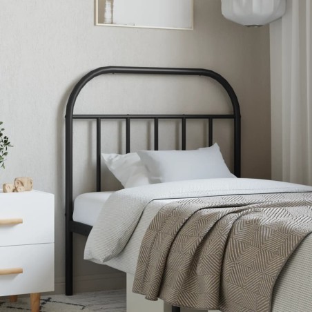 vidaXL Testiera in Metallo Nero 80 cm