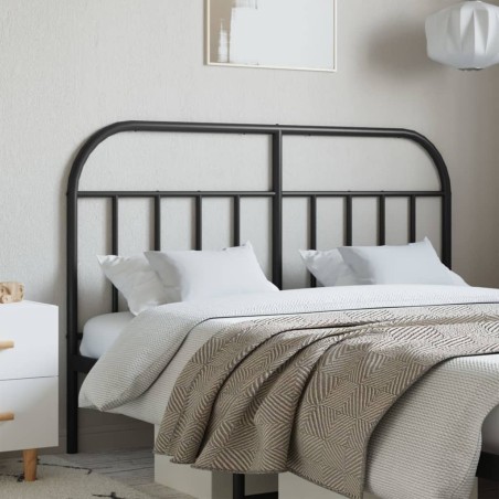vidaXL Testiera in Metallo Nero 135 cm