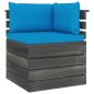 Divano da Giardino 4 Posti su Pallet con Cuscini Massello Pino Divano da Giardino 4 Posti su Pallet con Cuscini Massello Pino