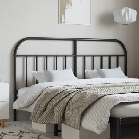 vidaXL Testiera in Metallo Nero 180 cm
