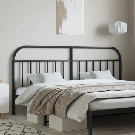 vidaXL Testiera in Metallo Nero 193 cm