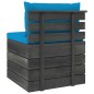 Divano da Giardino 4 Posti su Pallet con Cuscini Massello Pino Divano da Giardino 4 Posti su Pallet con Cuscini Massello Pino