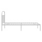 vidaXL Giroletto con Testiera Metallo Bianco 100x200 cm vidaXL Giroletto con Testiera Metallo Bianco 100x200 cm