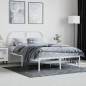 vidaXL Giroletto con Testiera in Metallo Bianco 120x200 cm vidaXL Giroletto con Testiera in Metallo Bianco 120x200 cm