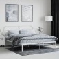 vidaXL Giroletto con Testiera Metallo Bianco 180x200 cm vidaXL Giroletto con Testiera Metallo Bianco 180x200 cm