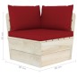 Set Divani da Giardino su Pallet 3 pz con Cuscini Legno Abete Set Divani da Giardino su Pallet 3 pz con Cuscini Legno Abete