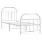 vidaXL Giroletto con Testiera e Pediera Metallo Bianco 75x190 cm vidaXL Giroletto con Testiera e Pediera Metallo Bianco 75x190 cm