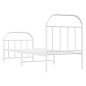 vidaXL Giroletto con Testiera e Pediera Metallo Bianco 75x190 cm vidaXL Giroletto con Testiera e Pediera Metallo Bianco 75x190 cm