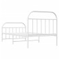 vidaXL Giroletto con Testiera e Pediera Metallo Bianco 107x203 cm vidaXL Giroletto con Testiera e Pediera Metallo Bianco 107x203 cm