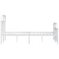 vidaXL Giroletto con Testiera e Pediera Metallo Bianco 120x190 cm vidaXL Giroletto con Testiera e Pediera Metallo Bianco 120x190 cm