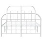 vidaXL Giroletto con Testiera e Pediera Metallo Bianco 120x200 cm vidaXL Giroletto con Testiera e Pediera Metallo Bianco 120x200 cm