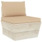Set Divani da Giardino su Pallet 3 pz con Cuscini Legno Abete Set Divani da Giardino su Pallet 3 pz con Cuscini Legno Abete