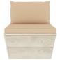 Set Divani da Giardino su Pallet 3 pz con Cuscini Legno Abete Set Divani da Giardino su Pallet 3 pz con Cuscini Legno Abete