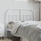 vidaXL Testiera in Metallo Bianco 120 cm