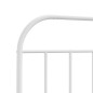 vidaXL Testiera in Metallo Bianco 120 cm