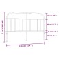 vidaXL Testiera in Metallo Bianco 150 cm vidaXL Testiera in Metallo Bianco 150 cm