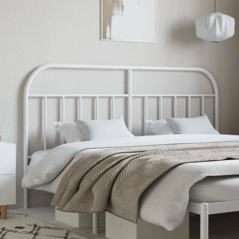 vidaXL Testiera in Metallo Bianco 160 cm